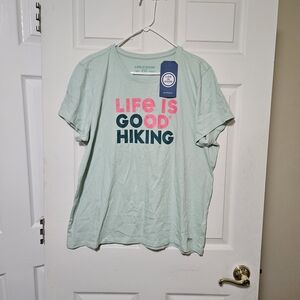 New With Tags Life Is Good Women's Tee - Light Green, Size XXL